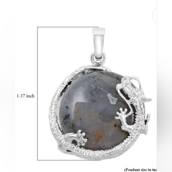 Mass Agate Dragon Sphere Pendant - Picture 13 of 13